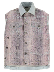 Haikure Multicolor Polyester Sleeveless Jacket - XS