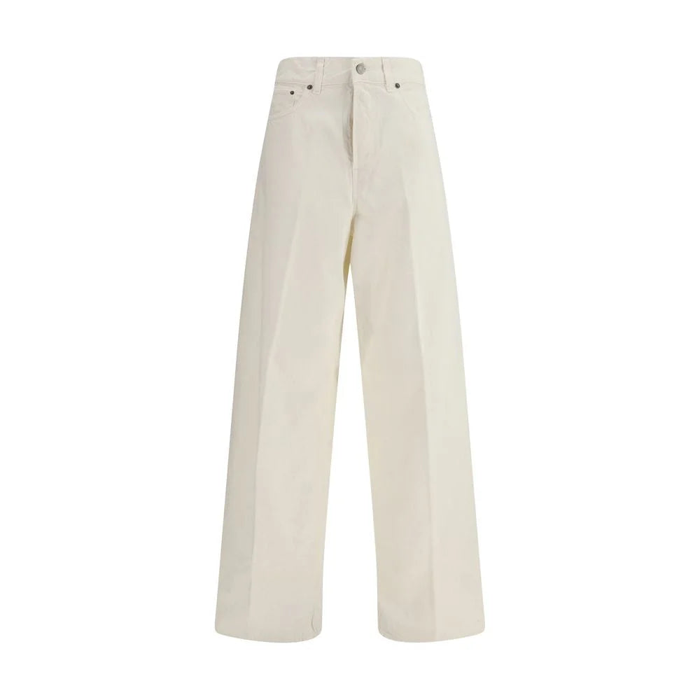 Haikure White Cotton Straight-Leg Jeans