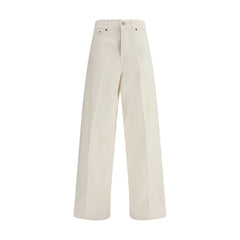 Haikure White Cotton Straight-Leg Jeans
