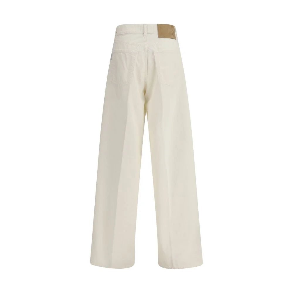 Haikure White Cotton Straight-Leg Jeans
