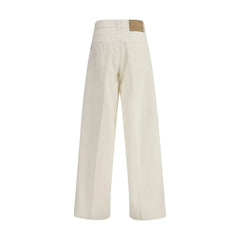 Haikure White Cotton Straight-Leg Jeans