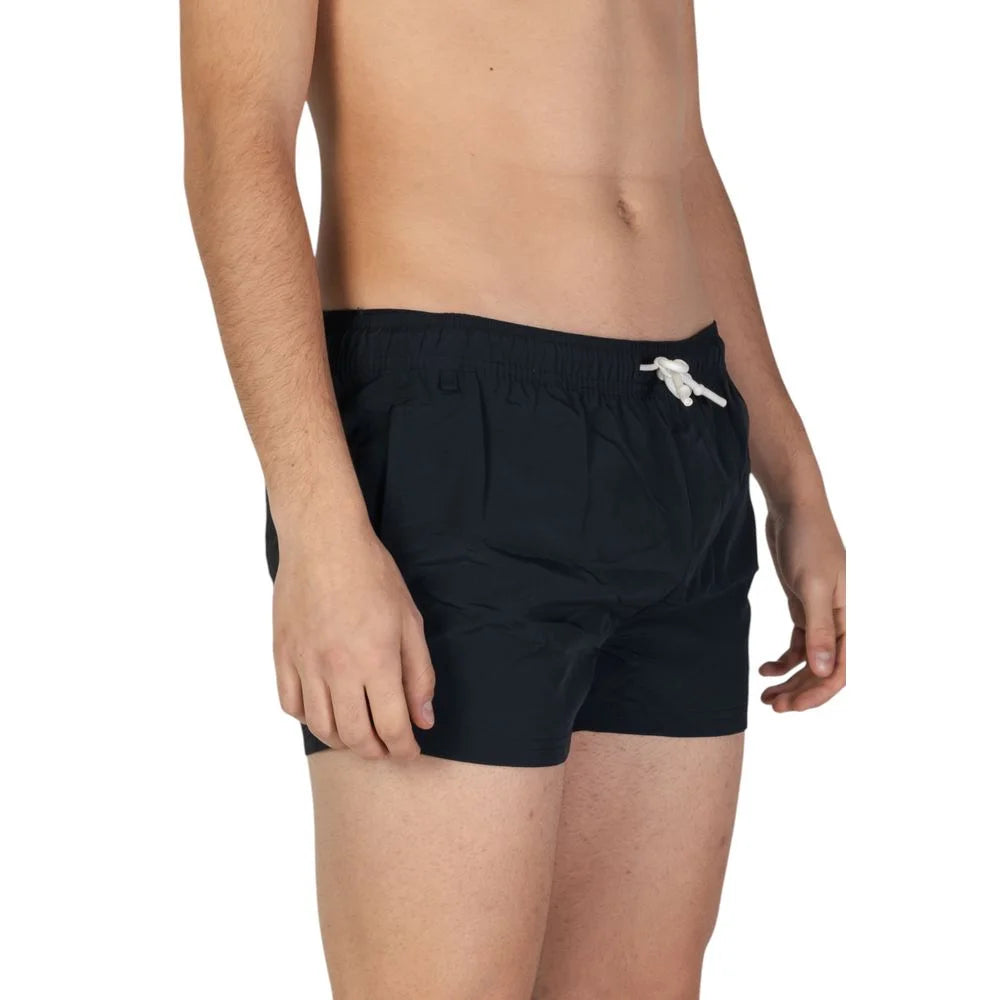 Hamaki-Ho Black Polyester Swim Short - Swim Boxers