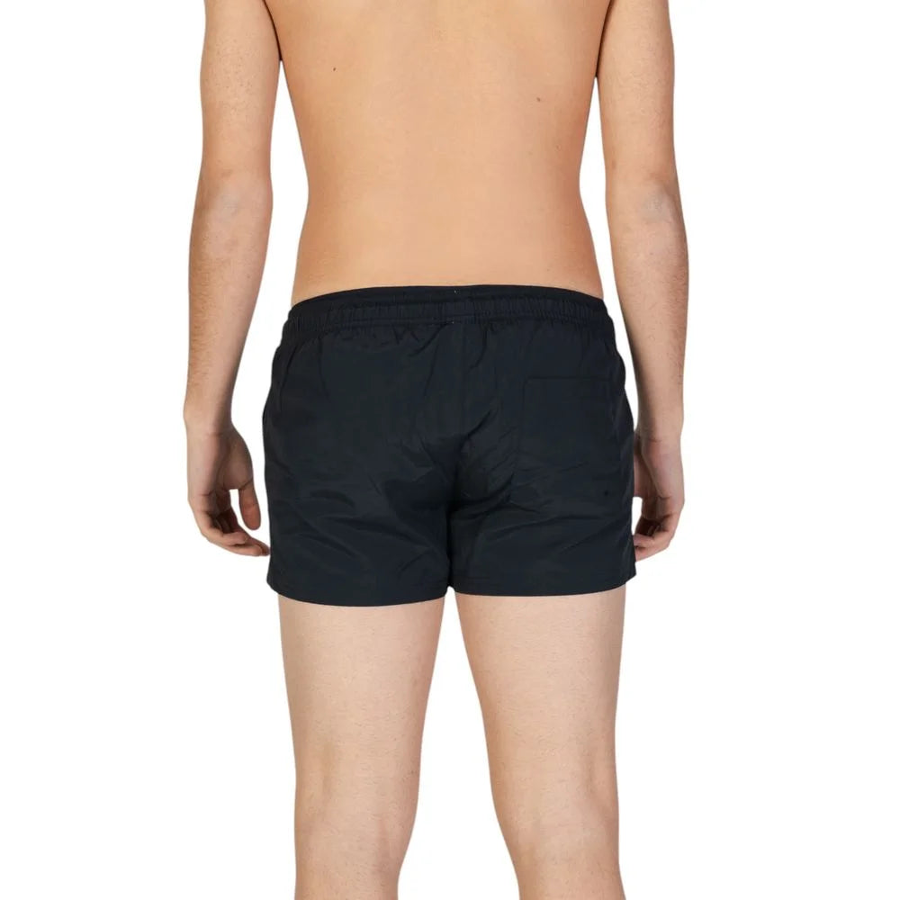 Hamaki-Ho Black Polyester Swim Short - Swim Boxers
