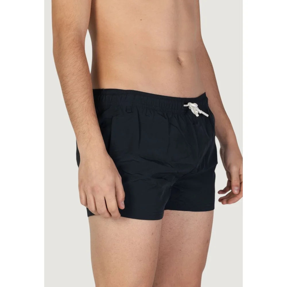 Hamaki-Ho Black Polyester Swim Short - Swim Boxers