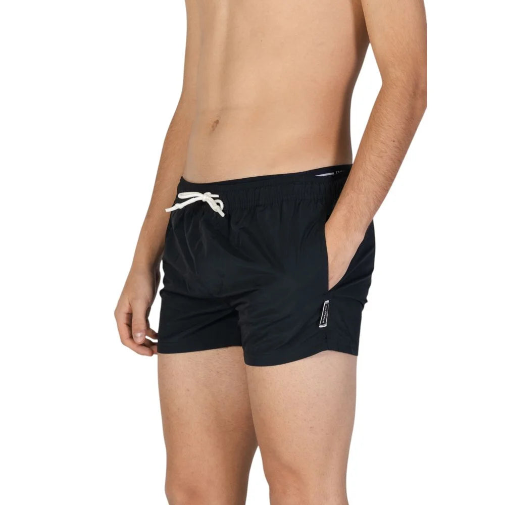 Hamaki-Ho Black Polyester Swim Short - Swim Boxers