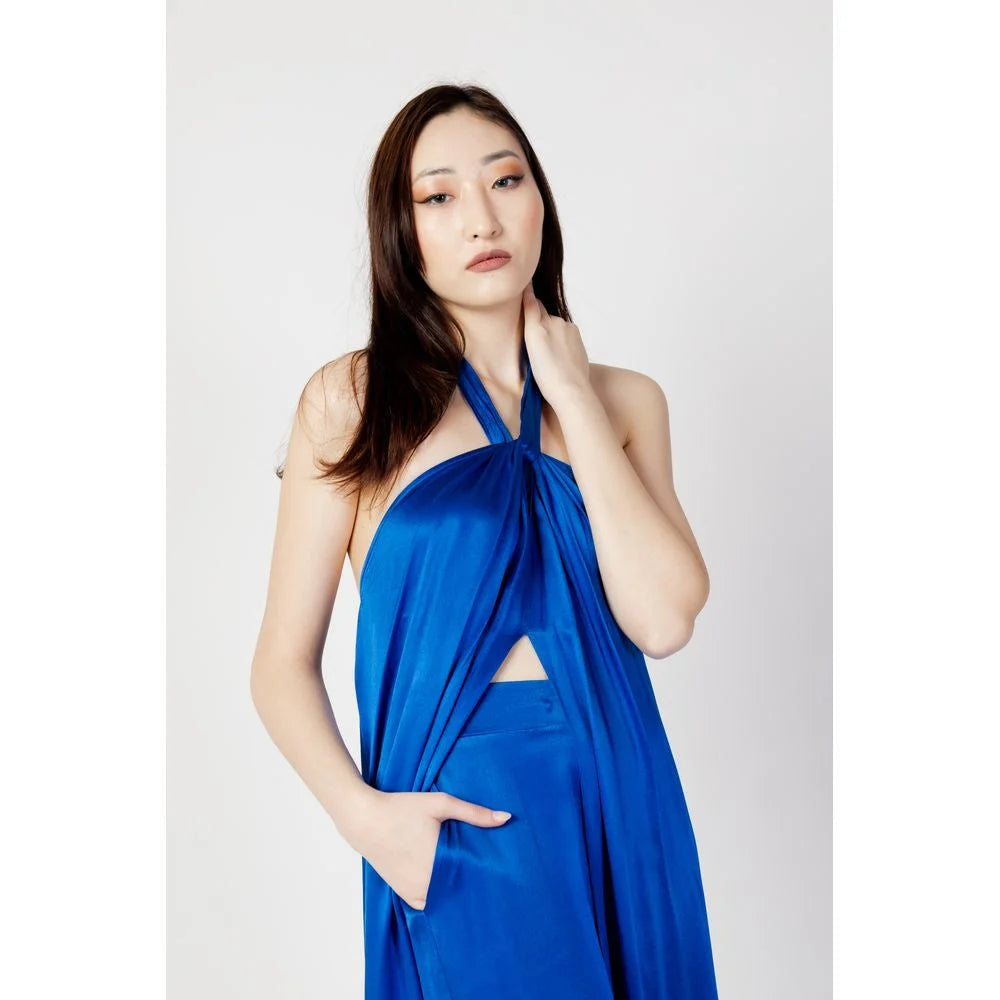 Hanny Deep Blue Polyester Jumpsuit