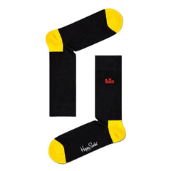 Happy Socks Black Cotton Sock - 36-40