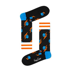 Happy Socks Black Cotton Sock - 36-40