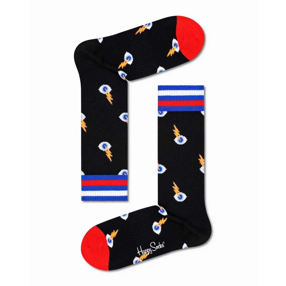 Happy Socks Black Cotton Sock - 36-40