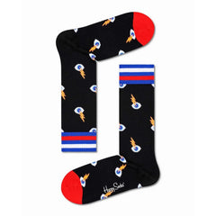 Happy Socks Black Cotton Sock - 36-40
