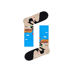 Happy Socks Blue Cotton Sock - 36-40
