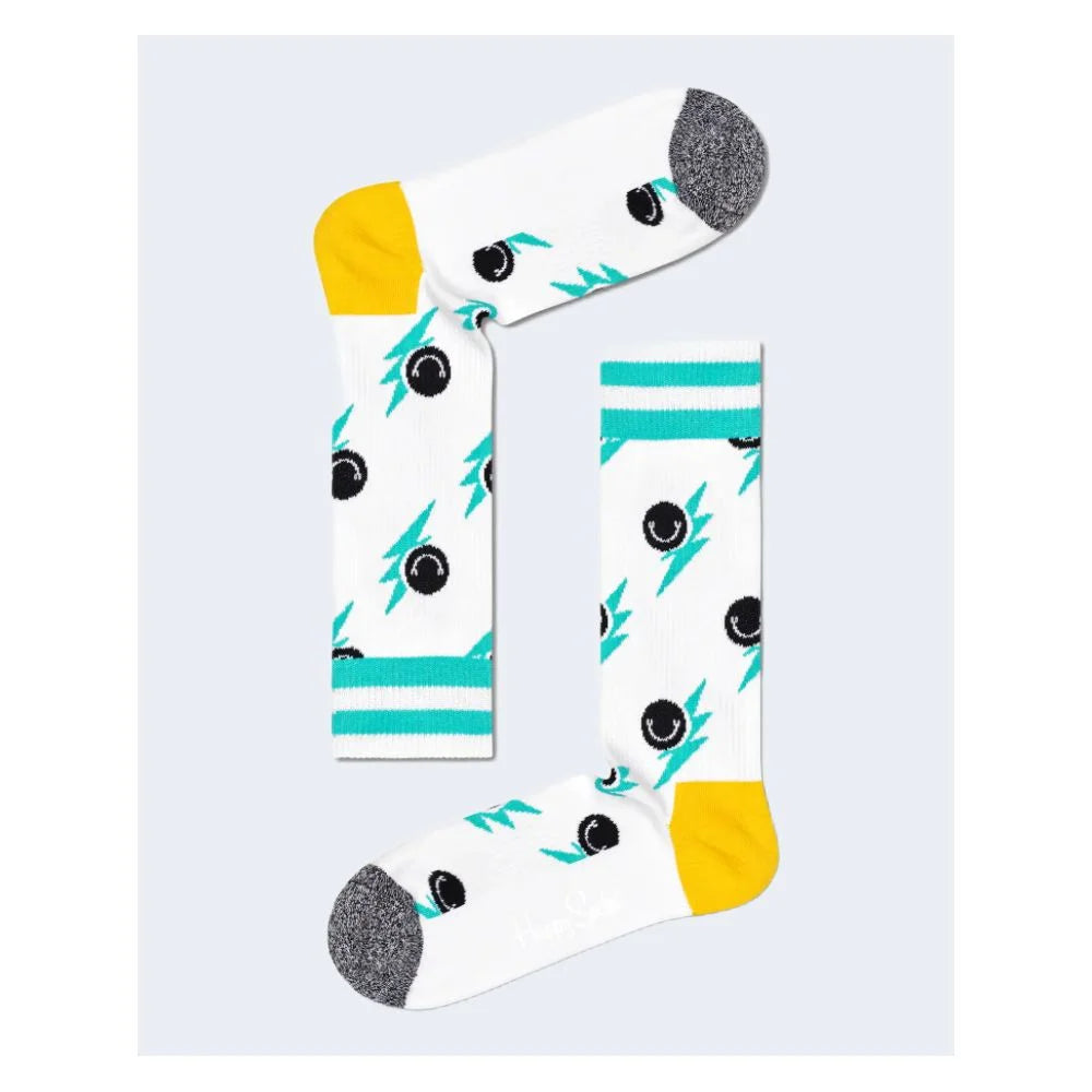 Happy Socks White Cotton Sock - 36-40