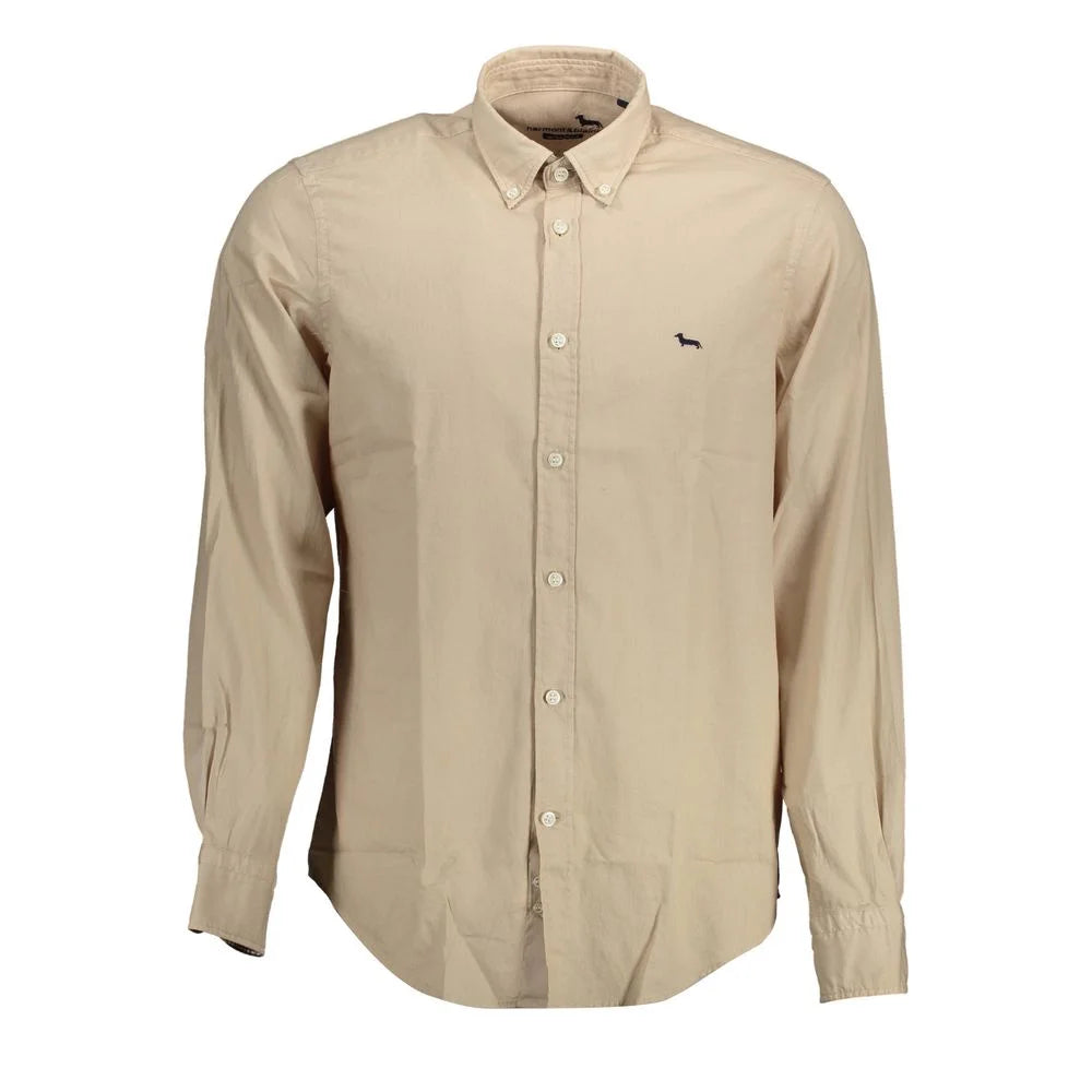 Harmont & Blaine Beige Cotton Men Shirt - XL