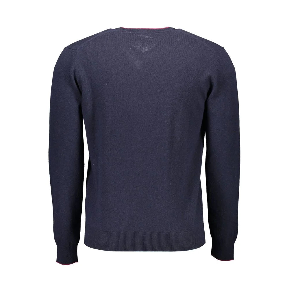Harmont & Blaine Blue Wool Men Sweater - XXL - Sweaters