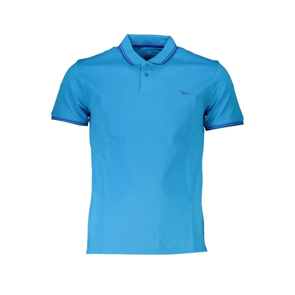 Harmont & Blaine Light Blue Cotton Men Polo Shirt - Polos