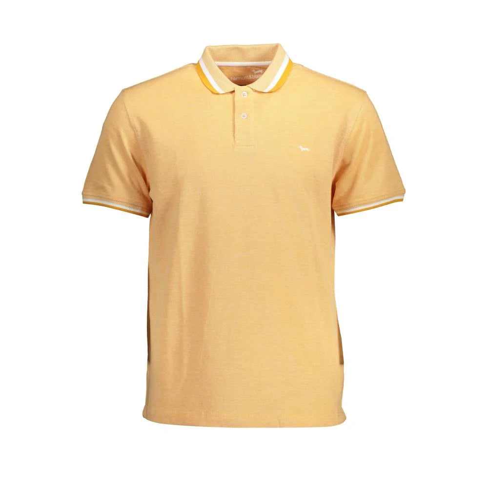 Harmont & Blaine Orange Cotton Men Polo Shirt - Polos