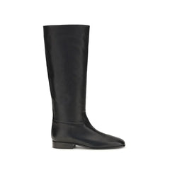 Herbert Levine Black Calf Leather Bos Taurus Ankle Boots