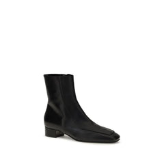 Herbert Levine Black Calf Leather Bos Taurus Ankle Boots