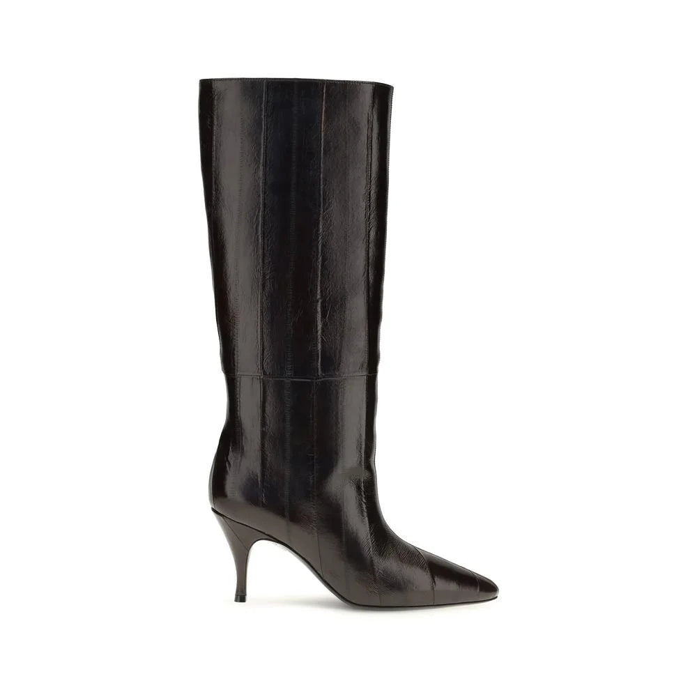 Herbert Levine Brown Calf Leather Bos Taurus Boots