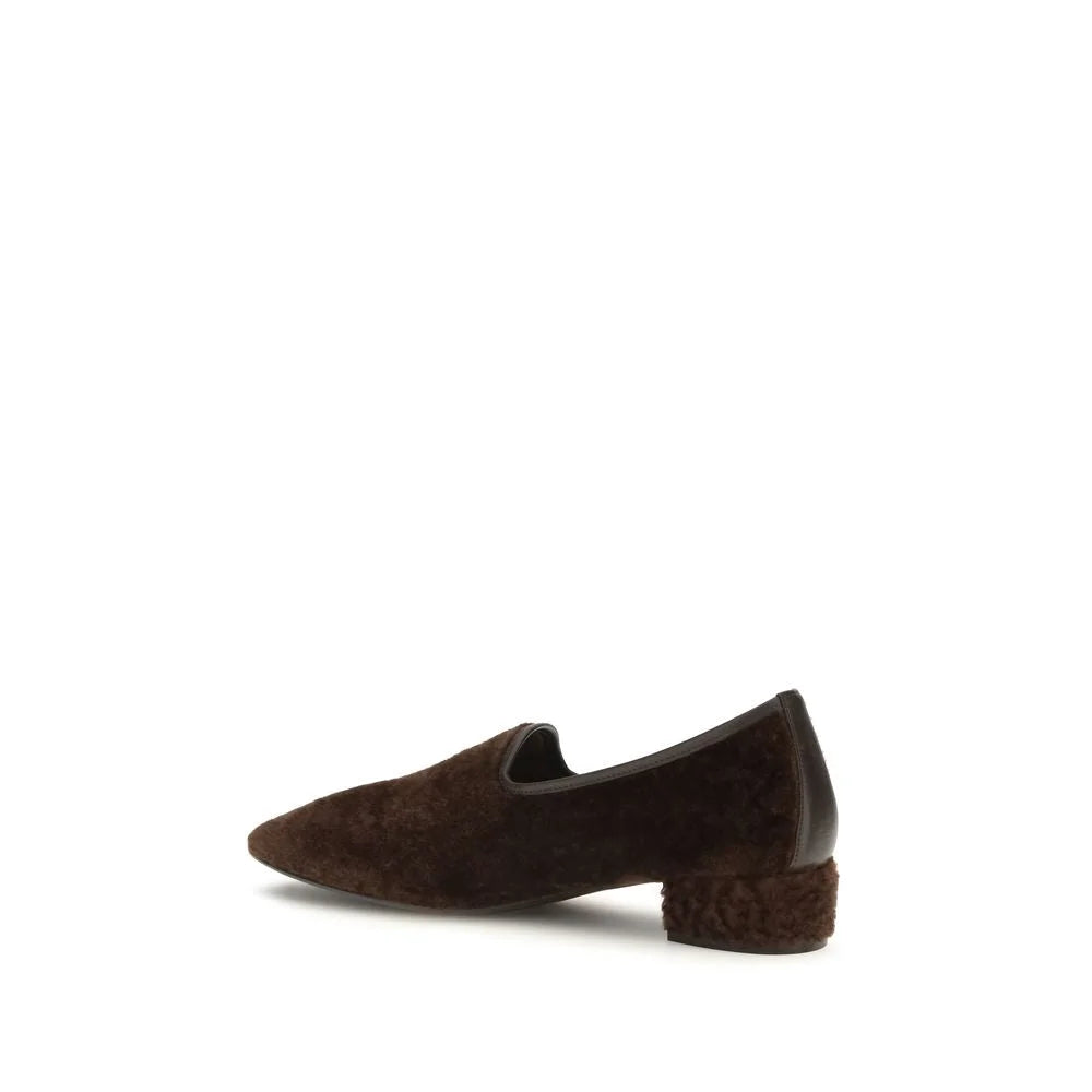 Herbert Levine Brown Calf Leather Bos Taurus Slip-On Loafers