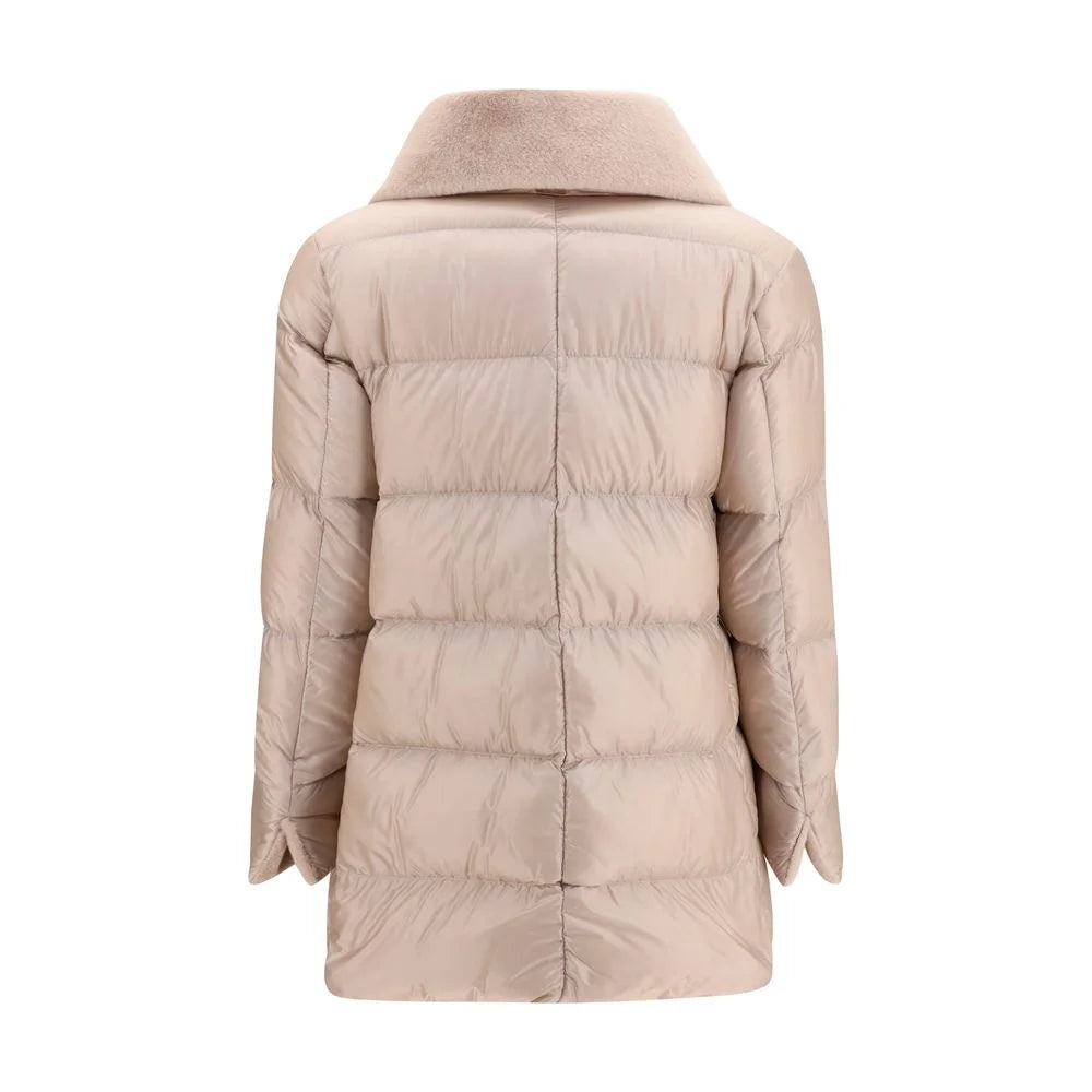 Herno Beige Goose Down Full-Length Jacket