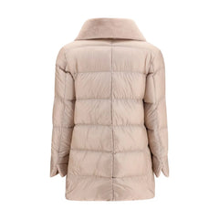 Herno Beige Goose Down Full-Length Jacket