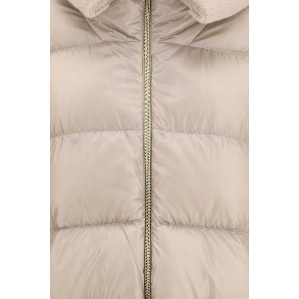 Herno Beige Goose Down Full-Length Jacket