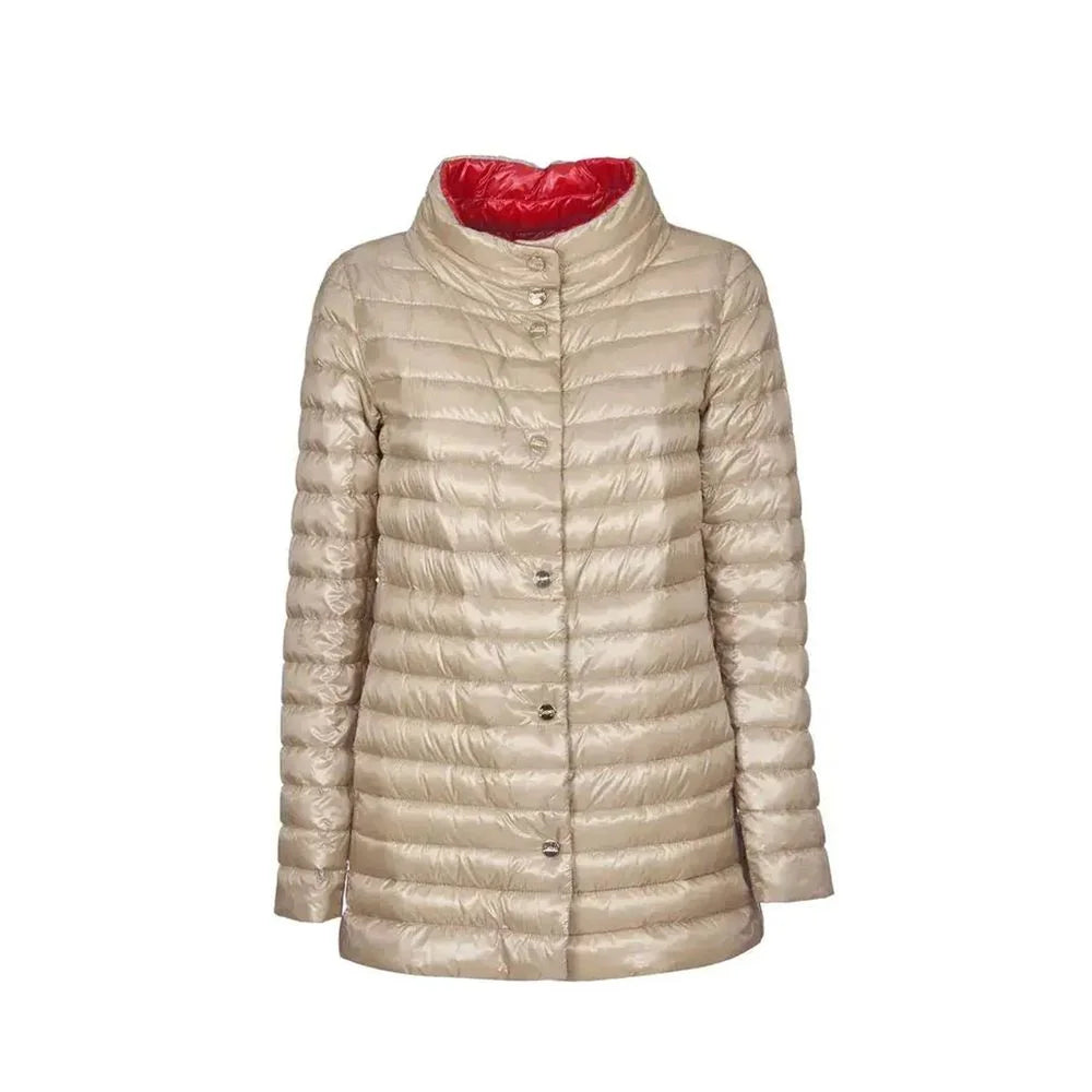 Herno Beige Polyamide Coat - 50