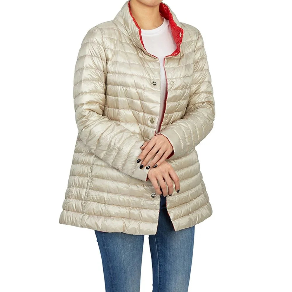 Herno Beige Polyamide Coat - 50