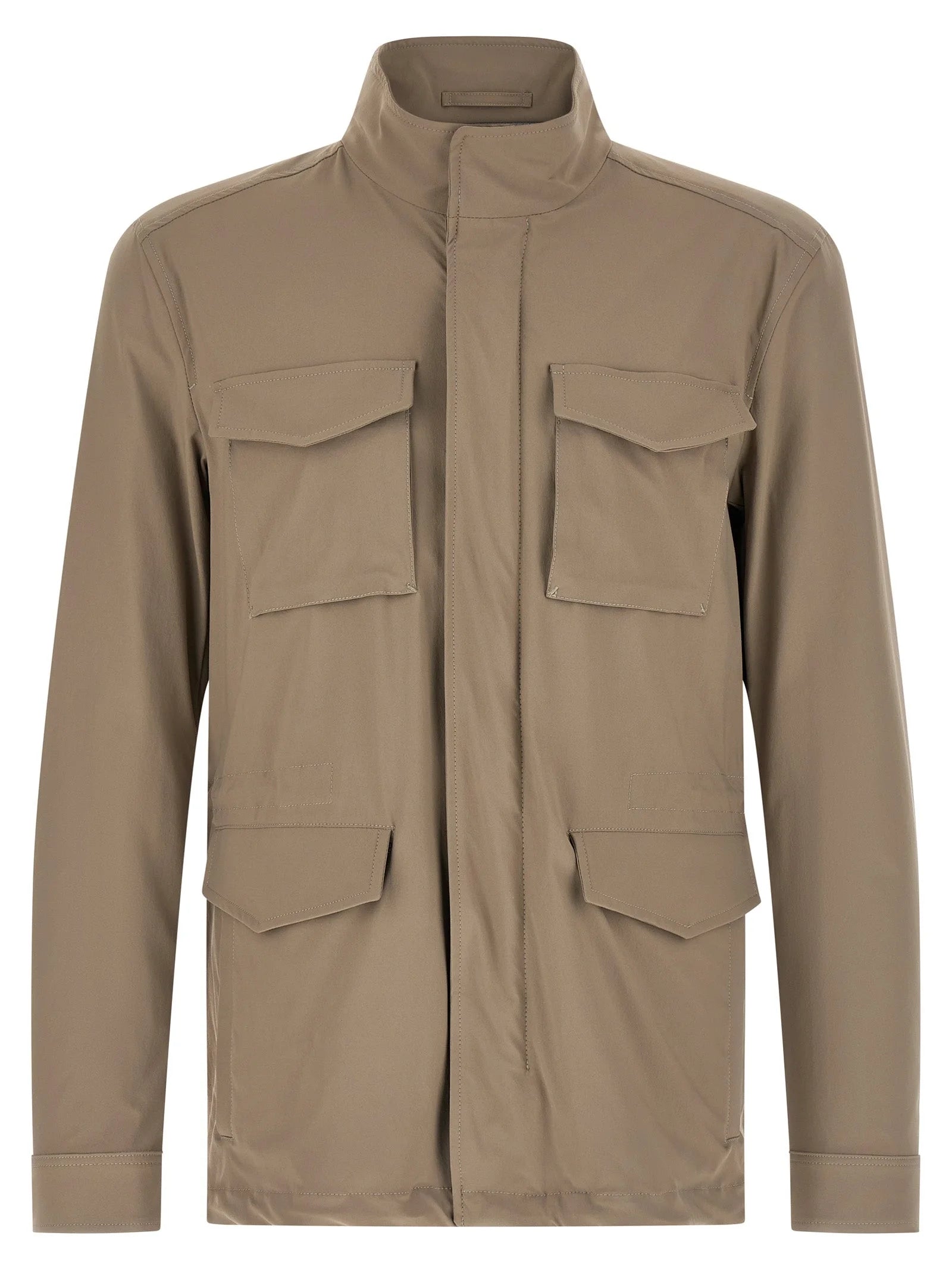 Herno Beige Polyamide Full-Length Jacket