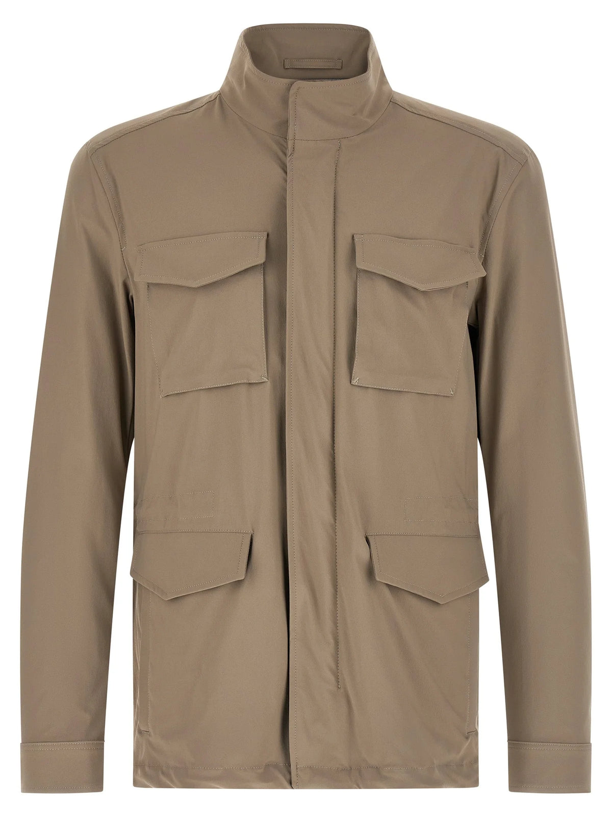 Herno Beige Polyamide Full-Length Jacket