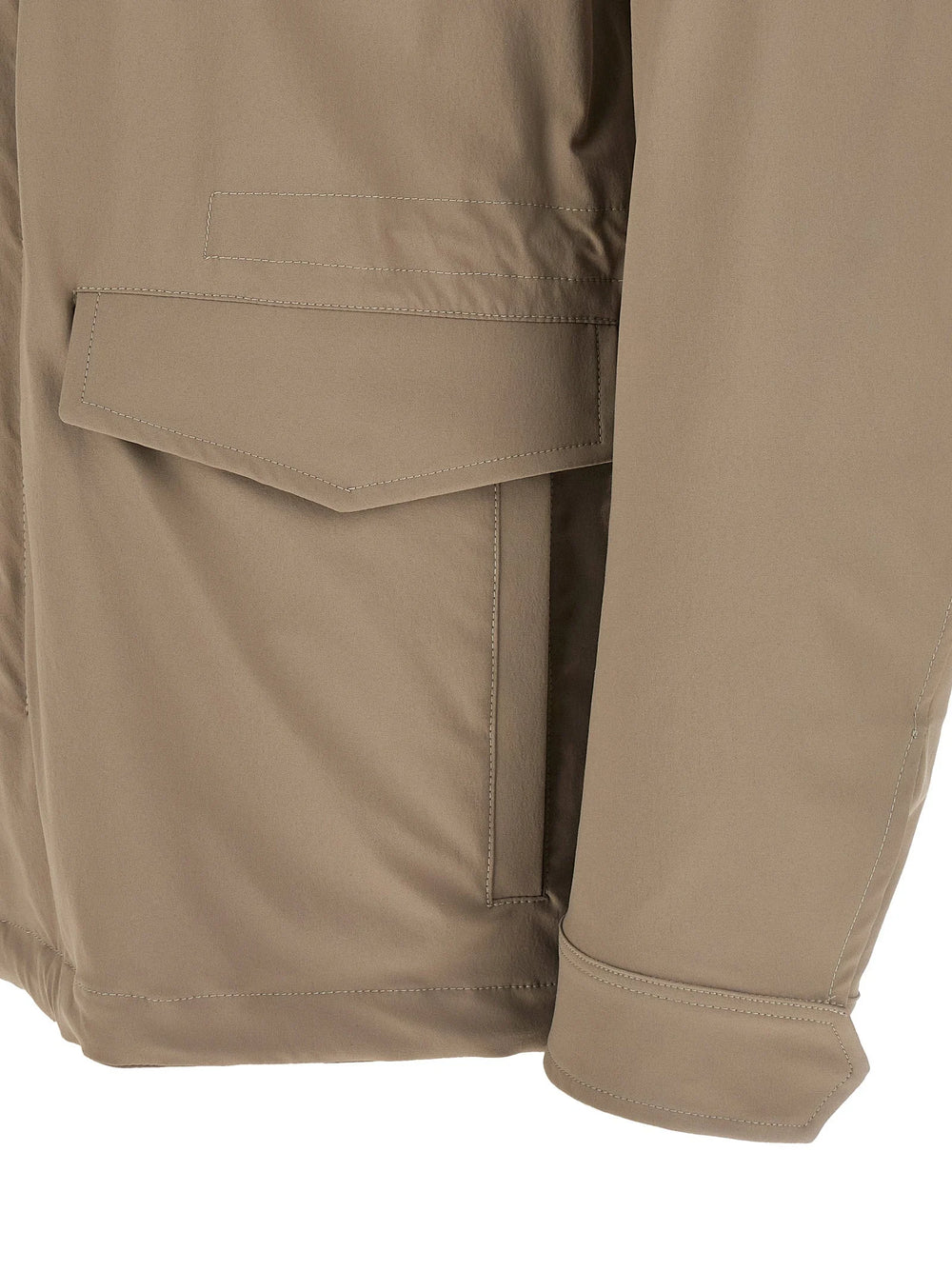 Herno Beige Polyamide Full-Length Jacket