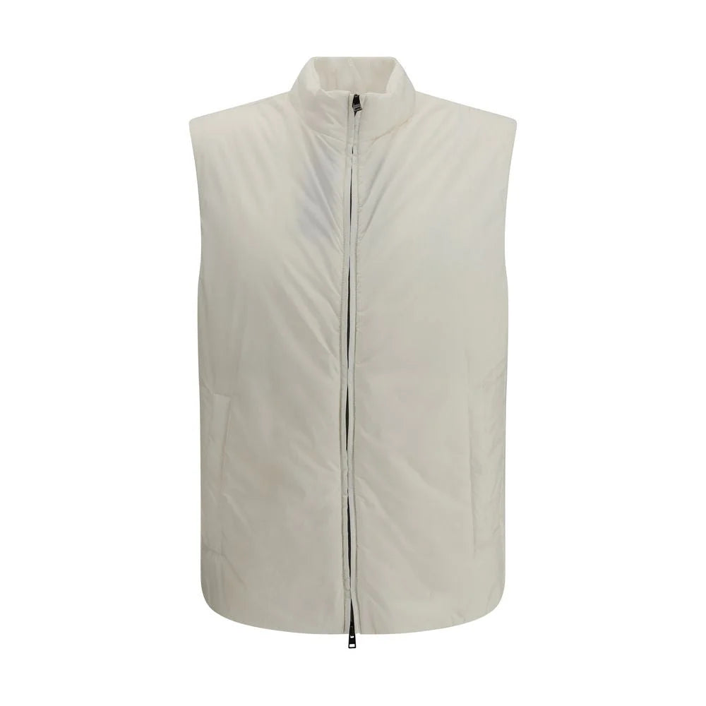 Herno Beige Polyamide Sleveless Jacket - IT48 | M
