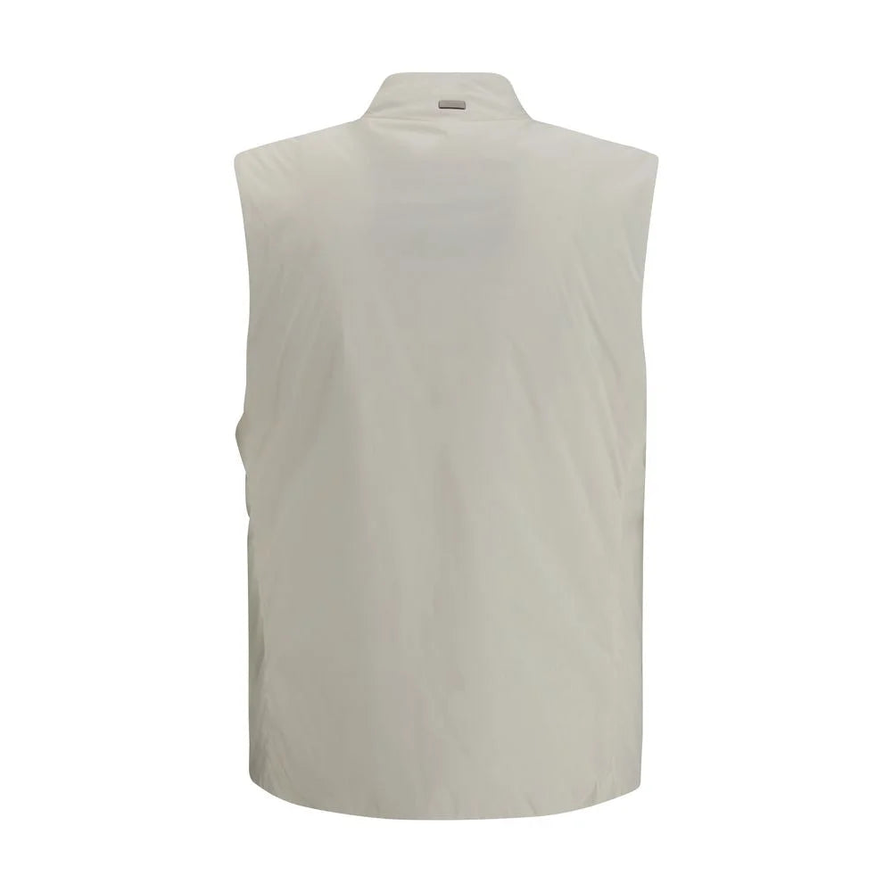 Herno Beige Polyamide Sleveless Jacket - IT48 | M