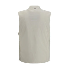 Herno Beige Polyamide Sleveless Jacket - IT48 | M