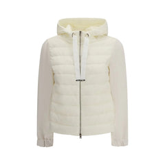 Herno Beige Polyester Biker Jacket
