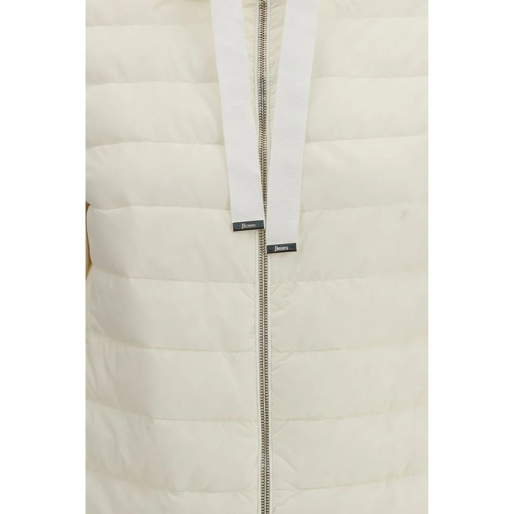 Herno Beige Polyester Biker Jacket