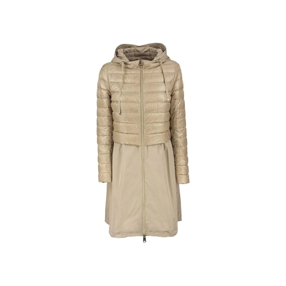 Herno Beige Polyester Coat - 42