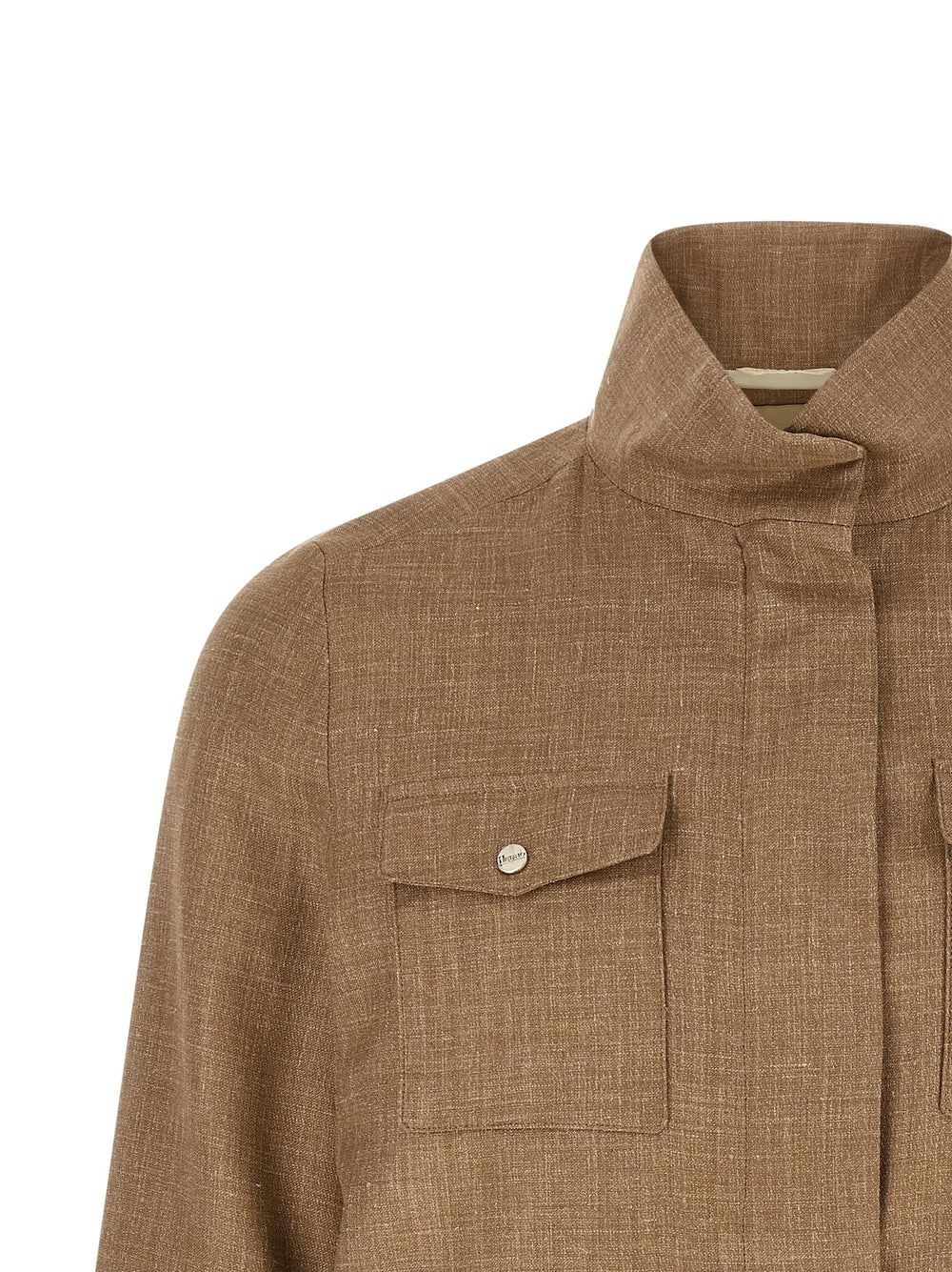 Herno Beige Wool Full-Length Jacket