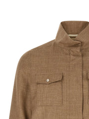 Herno Beige Wool Full-Length Jacket