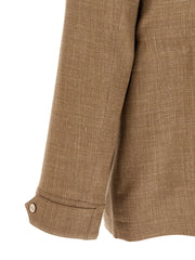 Herno Beige Wool Full-Length Jacket