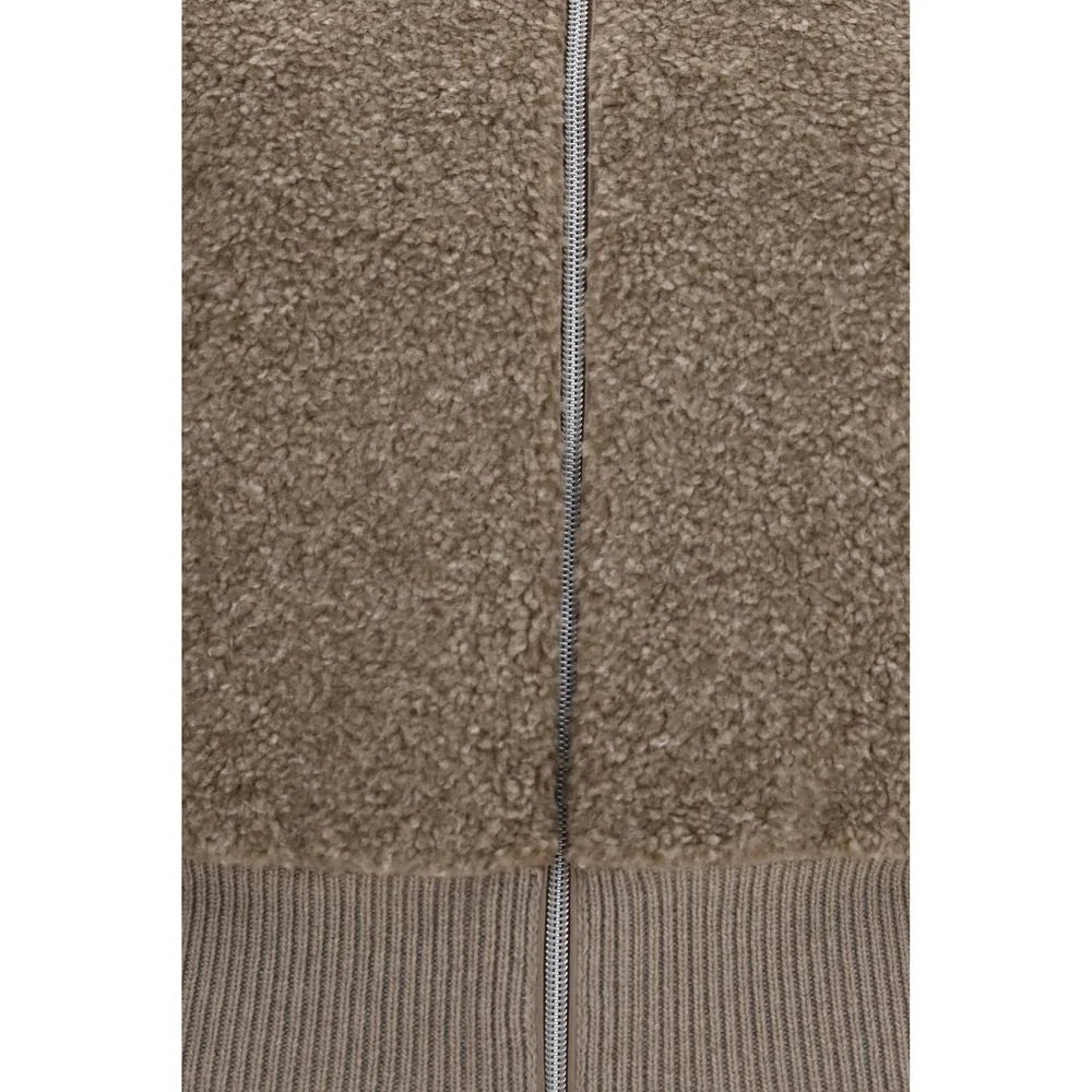 Herno Beige Wool Oves Aries Cardigan