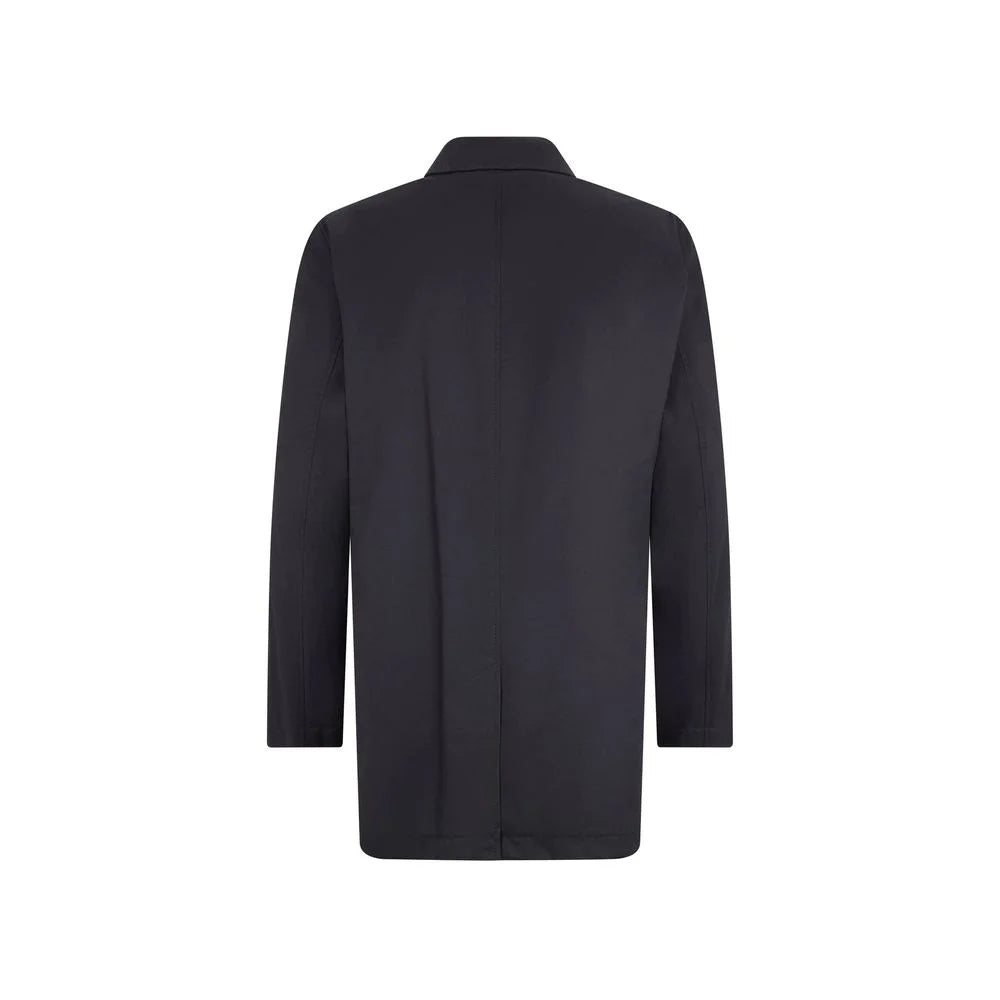 Herno Black Cotton Coat
