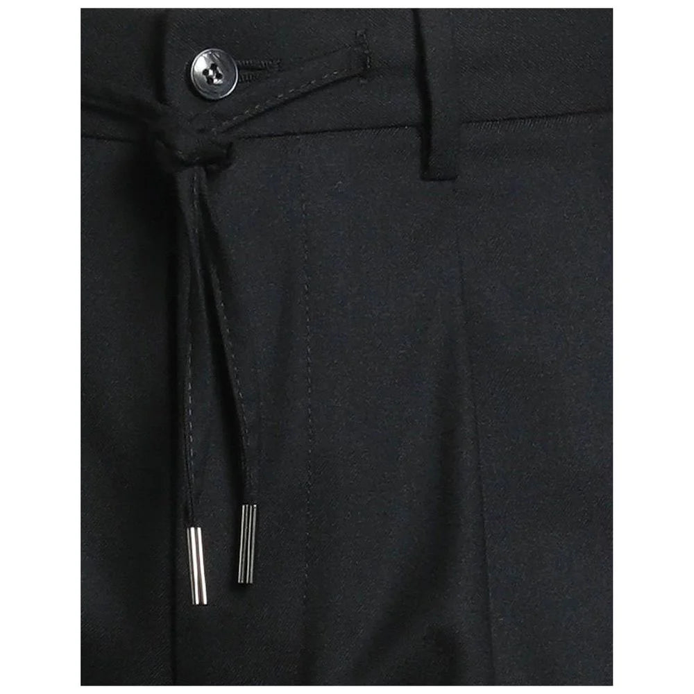 Herno Black Elastane Casual Pants