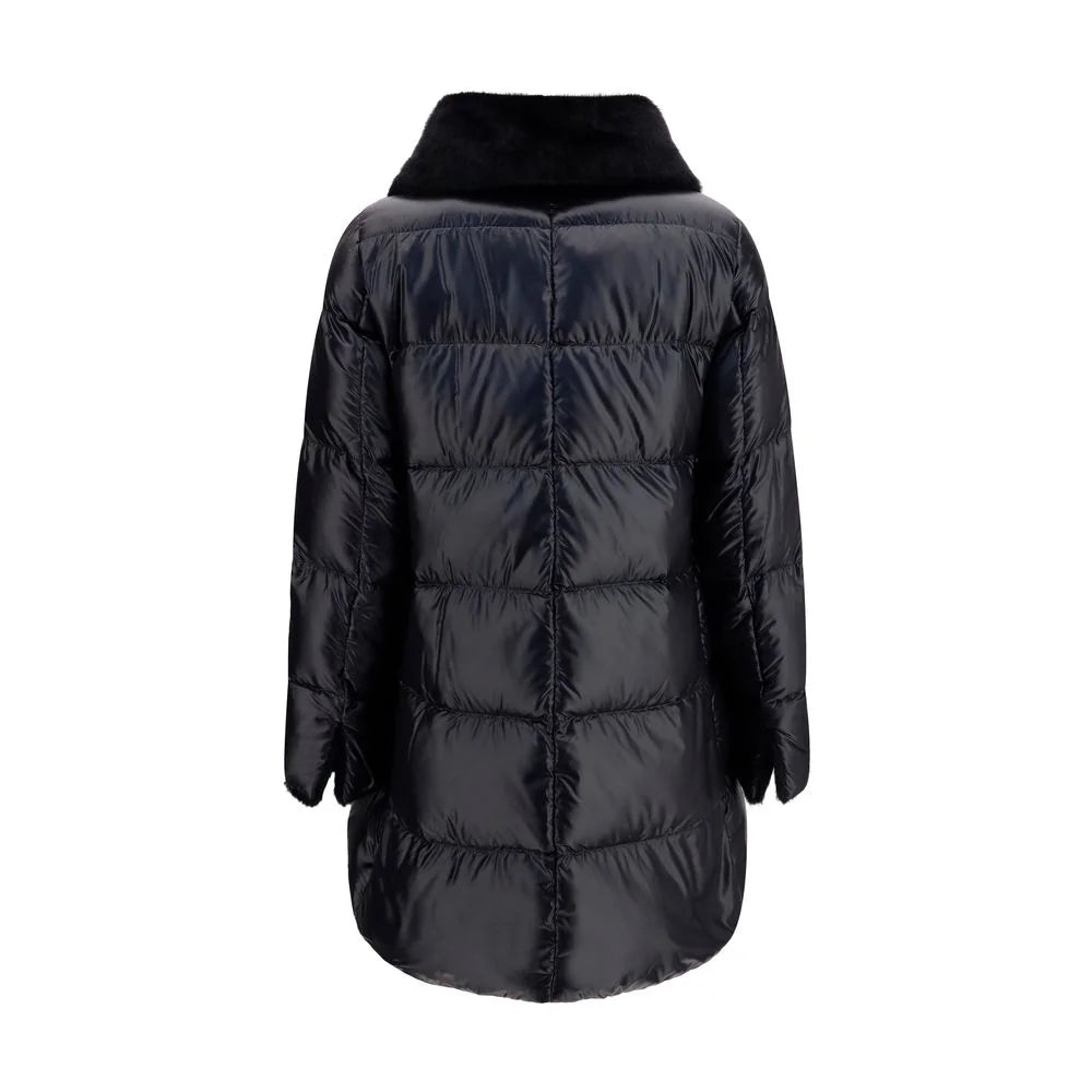 Herno Black Goose Down Full-Length Jacket