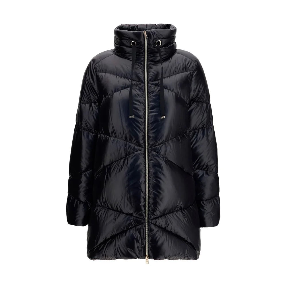 Herno Black Goose Down Full-Length Jacket