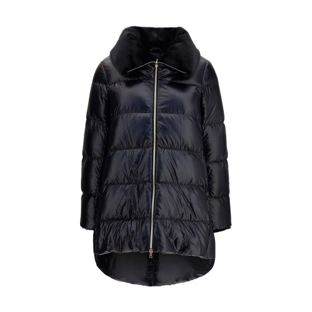 Herno Black Goose Down Full-Length Jacket
