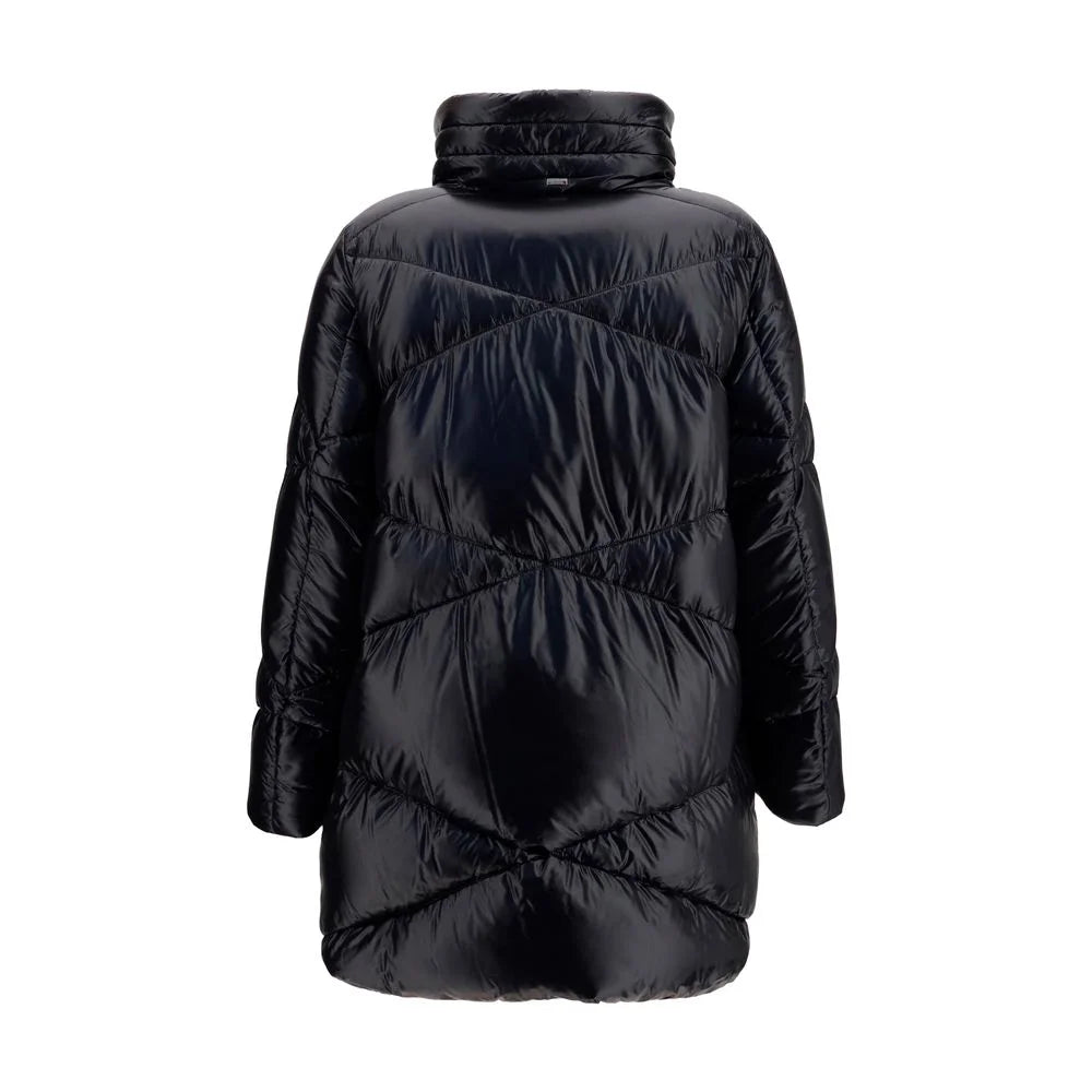 Herno Black Goose Down Full-Length Jacket