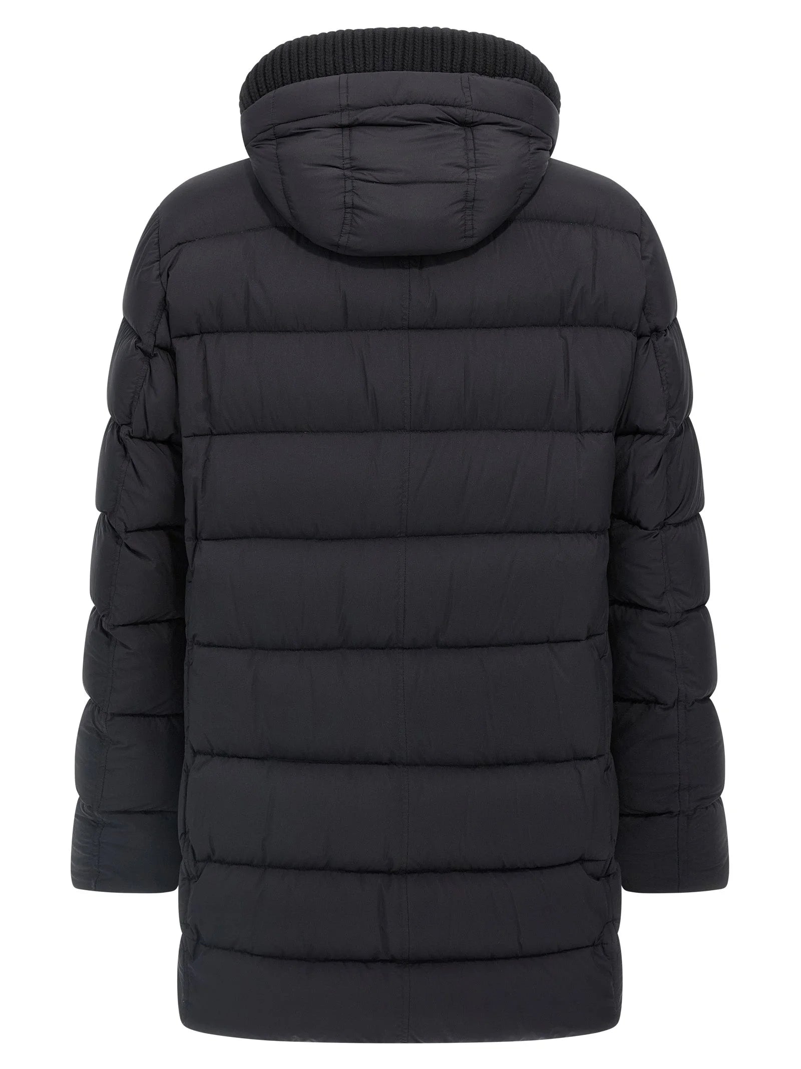 Herno Black Polyamide Coat - 48 | M