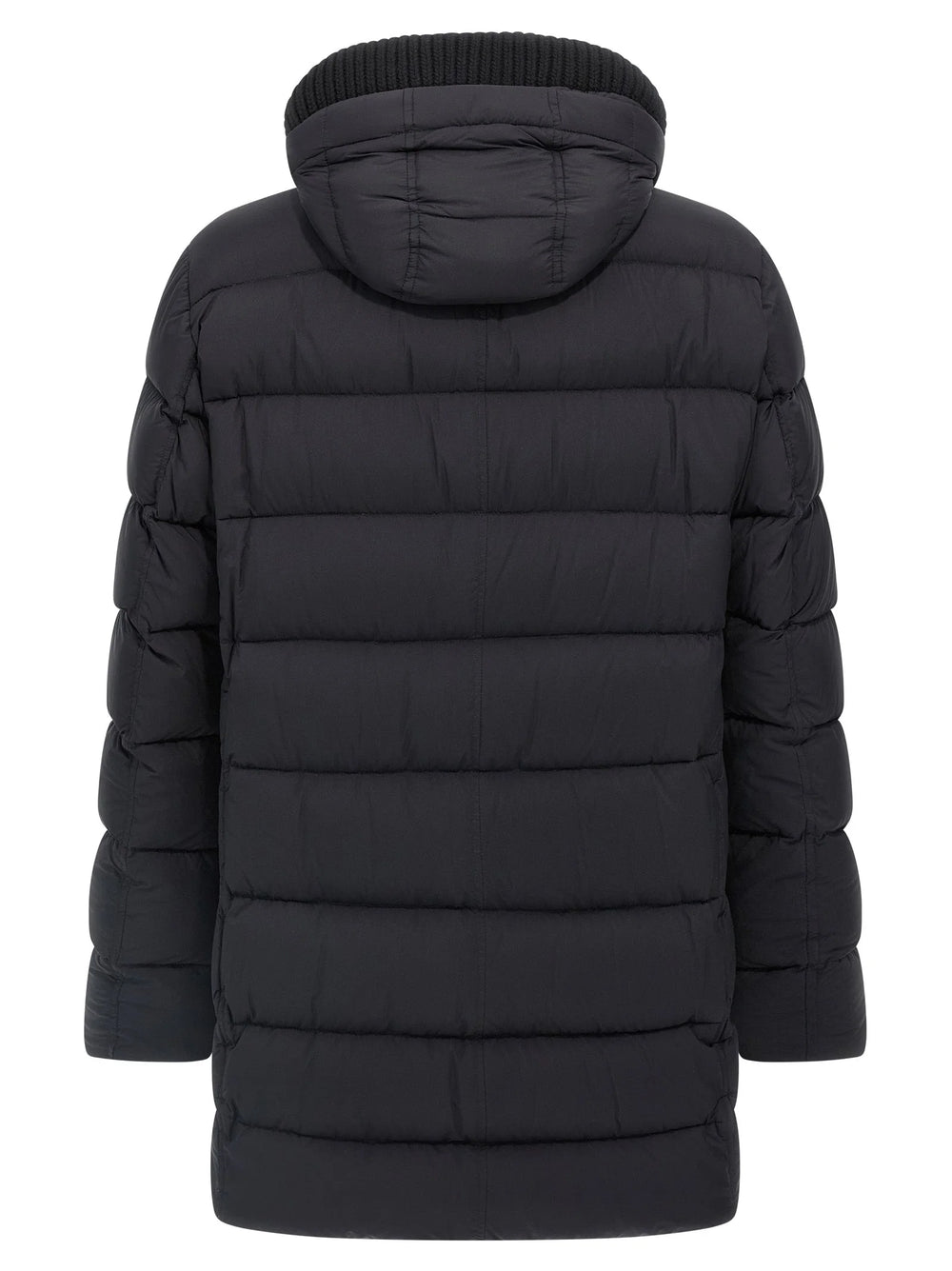 Herno Black Polyamide Coat - 48 | M